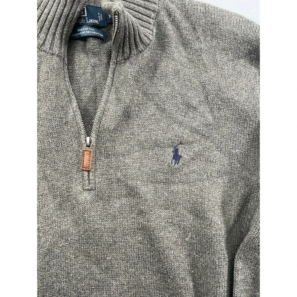 Polo Ralph‎ Lauren 100% Cotton Sweater Exclusive Decoration Gray Size XL